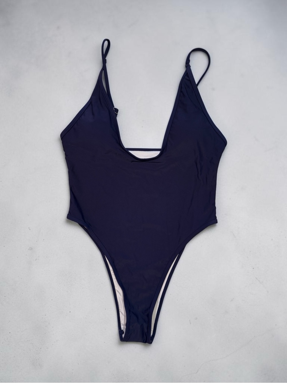 American Trends Women’s One Piece Swimsuit – Navy Blue Size Large NWT
